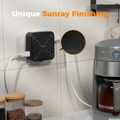 Tessan WS01AUS Wall outlet with unique sunray finishing, white and black design, two USB ports