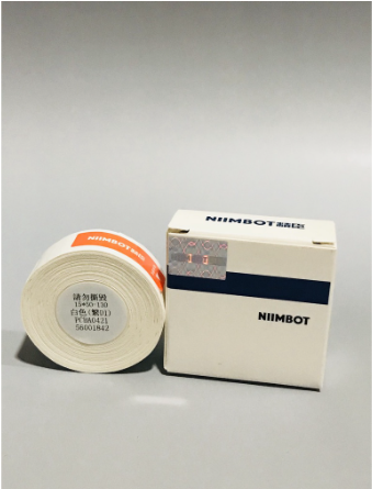 NIIMBOT Waterproof Thermal Label Stickers in a roll with packaging for convenient labeling