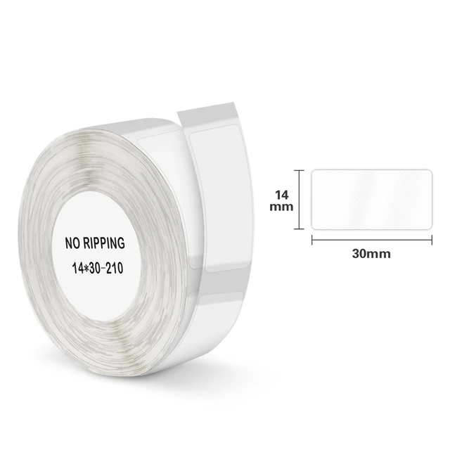 VMIDirect Waterproof Thermal Label Stickers on a roll, 14mm by 30mm, designed for strong adhesion