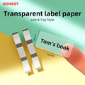 VMIDirect Waterproof Thermal Label Stickers on transparent label paper for organizing items