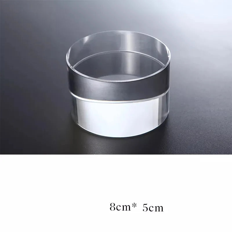 Transparent Acrylic Geometric Photo Props with a sleek circular design for creative photography setups