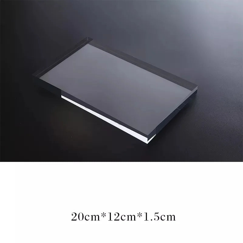 Transparent Acrylic Geometric Photo Props in sleek rectangular design for creative photography setups