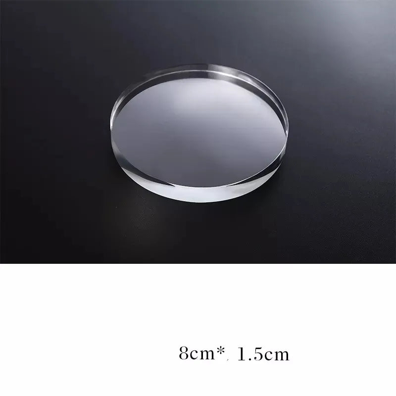 Transparent Acrylic Geometric Photo Props Round Disc 8cmx1.5cm Ideal for Photography and Studio Use