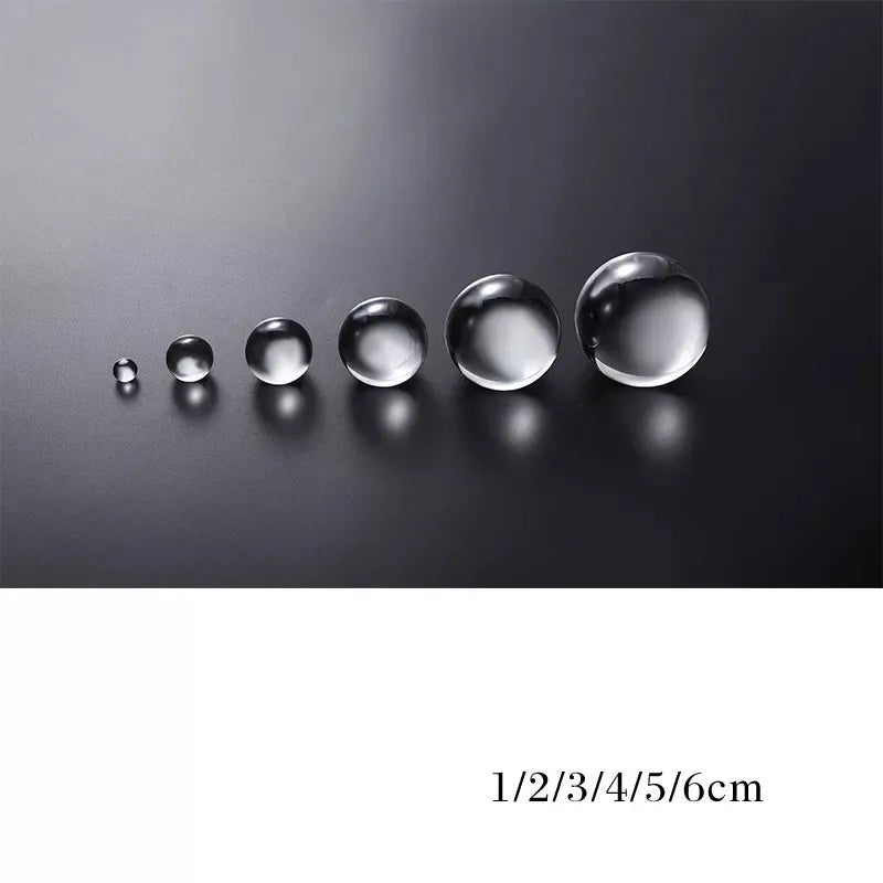 Set of Transparent Acrylic Geometric Photo Props in various sizes from 1 to 6 cm for photography enhancement