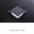 Transparent Acrylic Geometric Photo Props in square shape, measuring 12cm by 12cm by 1.5cm for photography use