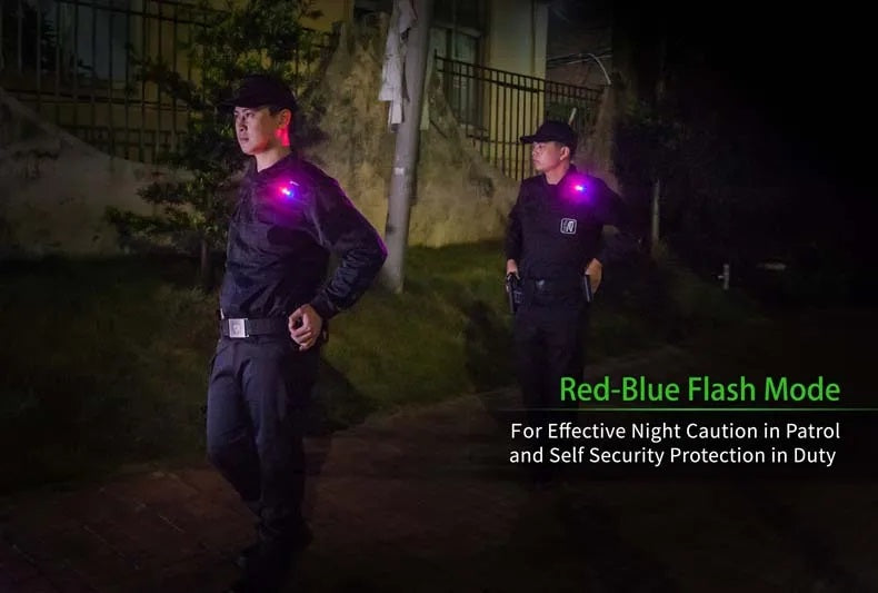 VMIDirect Tri-LED Sources Clip-Light in use during night patrol for self-security protection
