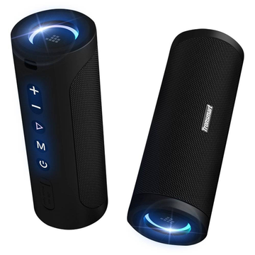 VMIDirect Bluetooth Speaker in Black with LED lights and easy control buttons