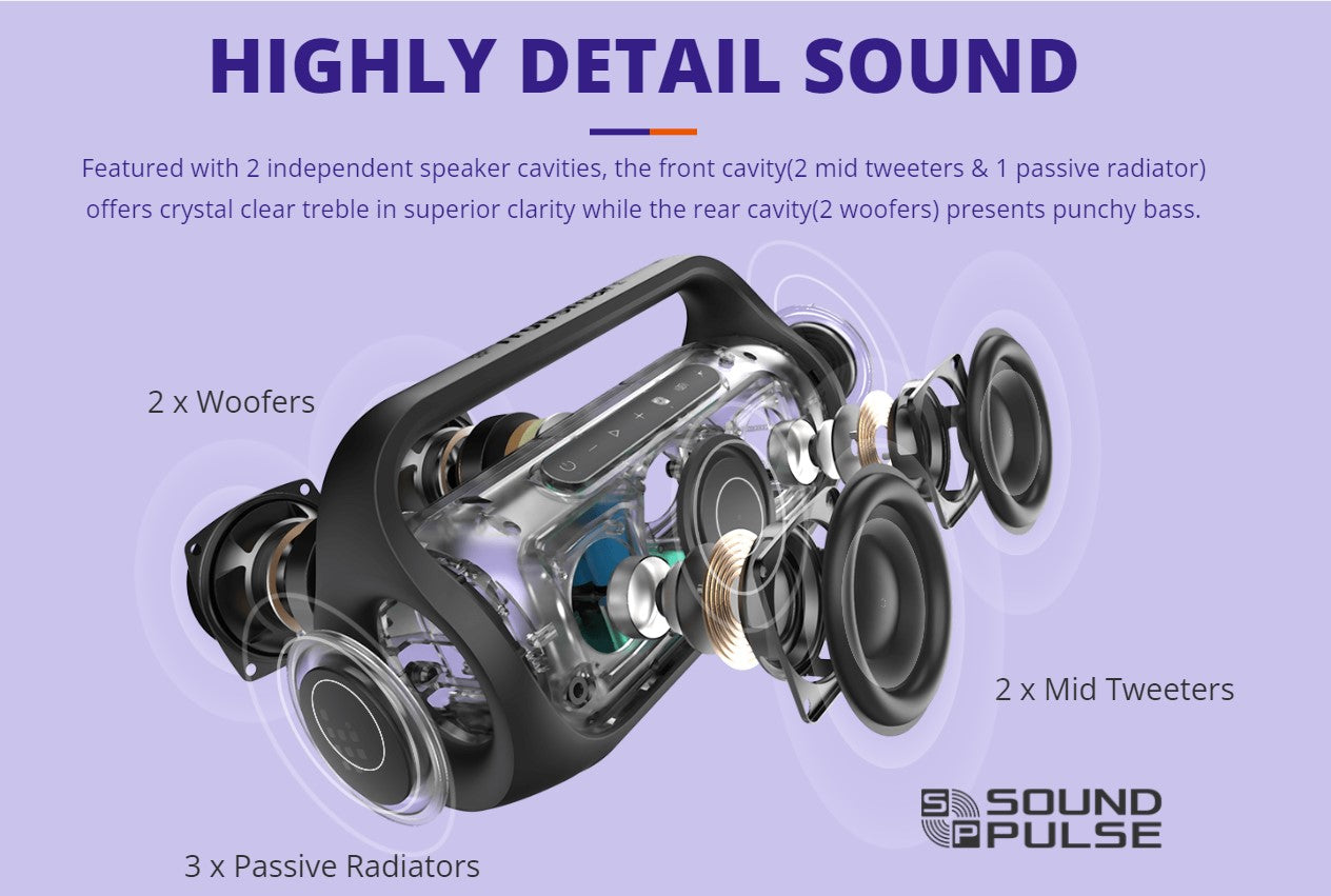 VMIDirect Mini Bluetooth Speaker with dual speaker cavities and crystal clear sound features