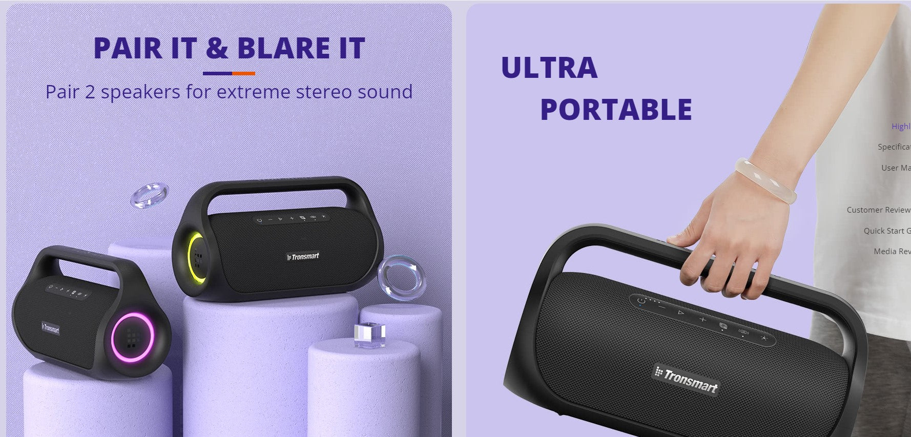 VMIDirect Mini Bluetooth Speaker with portable design and pairable stereo sound features