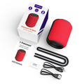 VMIDirect Element T6 Mini Bluetooth Speaker in Red with USB cable and user manual included