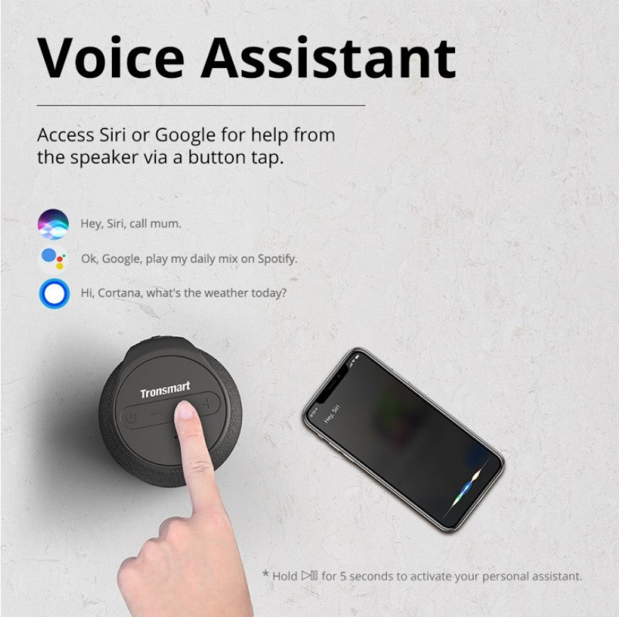 Mini Bluetooth Speaker with Voice Assistant Feature for Hands-Free Control and Easy Access