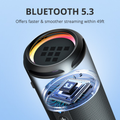 VMIDirect Portable Bluetooth Speaker with Bluetooth 5.3 for fast streaming up to 49ft