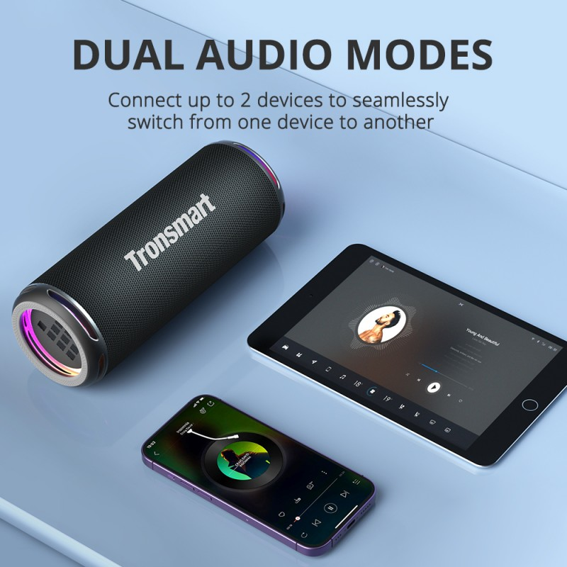 Tronsmart Portable Bluetooth Speaker with Dual Audio Modes for Seamless Device Switching