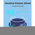 Portable Bluetooth Speaker featuring an intuitive volume wheel for easy sound control