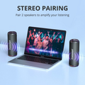 VMIDirect Portable Bluetooth Speaker With Stereo Pairing Feature Near Laptop for Enhanced Sound Experience