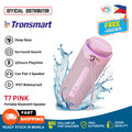 Tronsmart T7 Pink Portable Bluetooth Speaker with deep bass, 12 hours playtime, and IPX7 waterproof rating