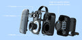 Exploded view of a portable party speaker showcasing its components including woofer and tweeters