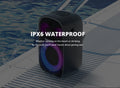 VMIDirect Portable Party Speaker with IPX6 Waterproof Design for Beach and Pool Use
