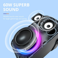 VMIDirect Portable Party Speaker Karaoke with 60W superb sound for loud gatherings and events