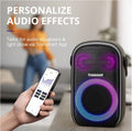 Tronsmart Portable Party Speaker with customizable audio effects and light show via app