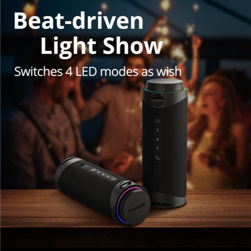 VMIDirect Portable Speaker featuring a beat-driven light show with four LED modes for parties