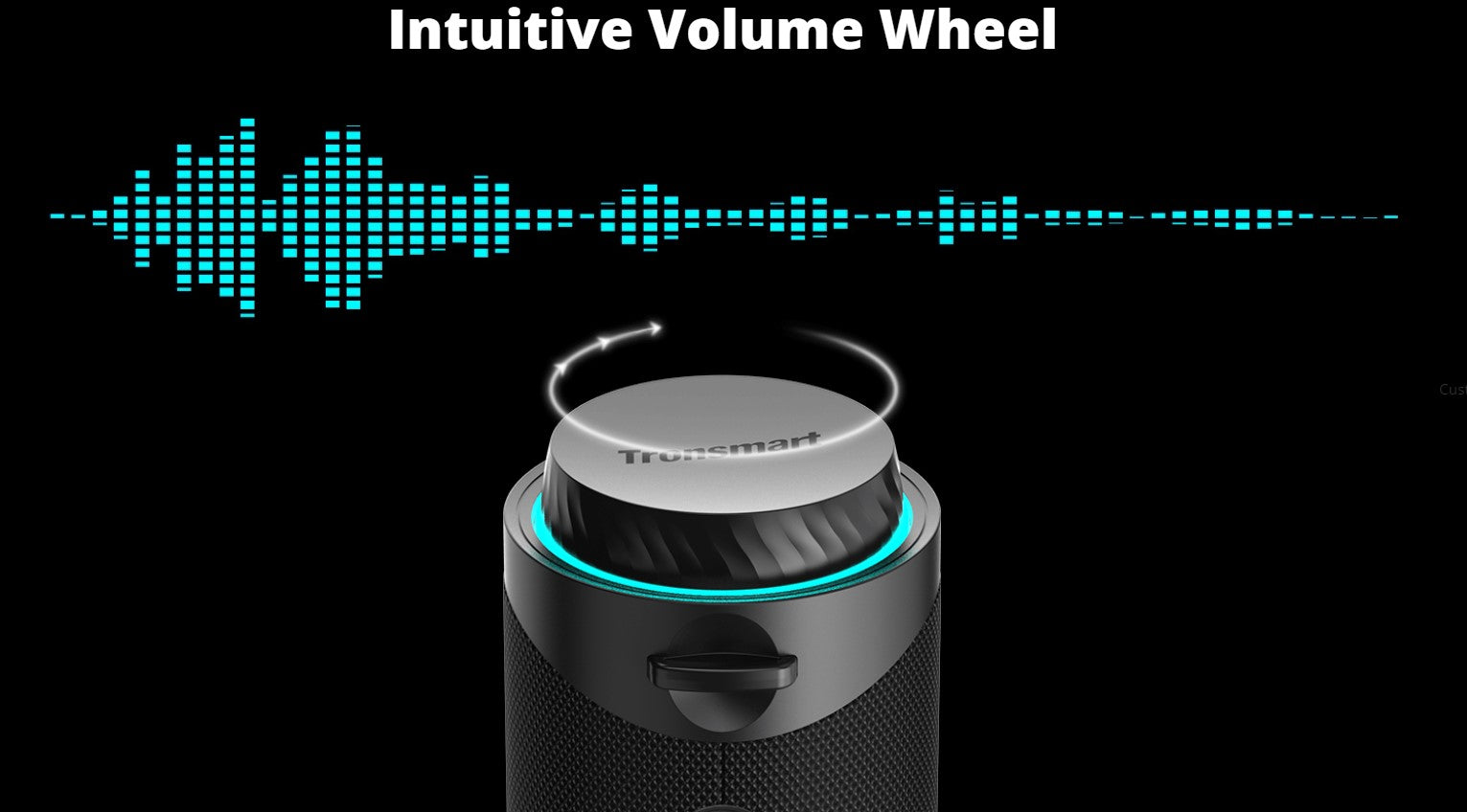 VMIDirect Portable Speaker with Intuitive Volume Wheel and LED Sound Visualization