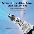 Advanced Hybrid Dual Driver for TWS Earbuds Mic providing powerful bass and 9D stereo sound quality