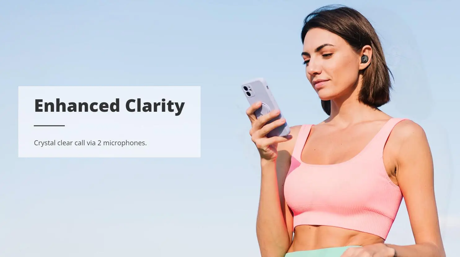 VMIDirect TWS Earbuds Mic for enhanced clarity with two microphones for clear calls