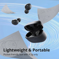VMIDirect TWS Earbuds Mic in a compact charging case, showcasing lightweight and portable design
