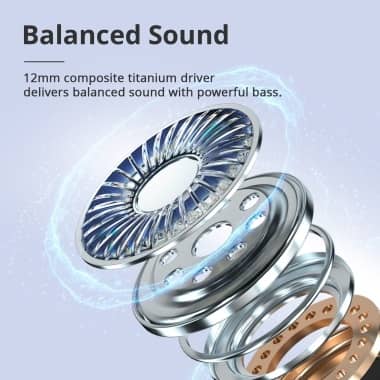 Tronsmart Soundfi R4 BT5.3 Wireless Earphones Bluetooth in cream charging case with sleek design