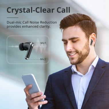 VMIDirect Wireless Earphones Bluetooth with dual-mic noise reduction for crystal-clear calls