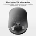 Transparent design of VMIDirect Wireless Mouse and Keyboard showing TTC micro switch for comfortable clicking