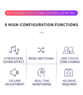 VMIDirect Portable Live Sound Card Audio Mixer with 6 high-configuration functions for enhanced audio experience