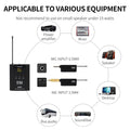 Lavalier Microphone with a rechargeable mini bodypack transmitter for versatile audio applications