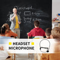 Lavalier Microphone with rechargeable mini bodypack transmitter for clear audio in classrooms