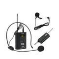 Lavalier Microphone Set with Rechargeable Mini Bodypack Transmitter for Clear Audio Capture