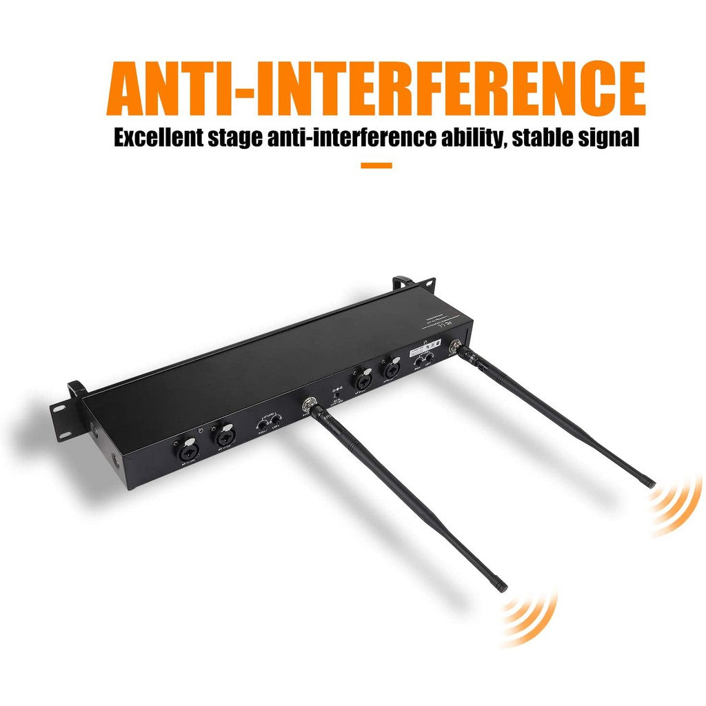 Wireless in ear monitor system with anti-interference technology for stable audio performance