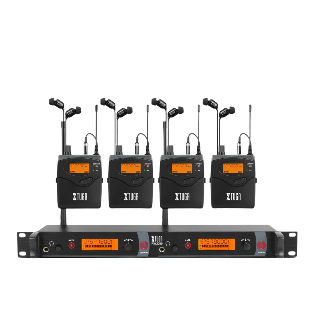 Wireless in ear monitor system with multiple transmitters and receivers for superior audio quality