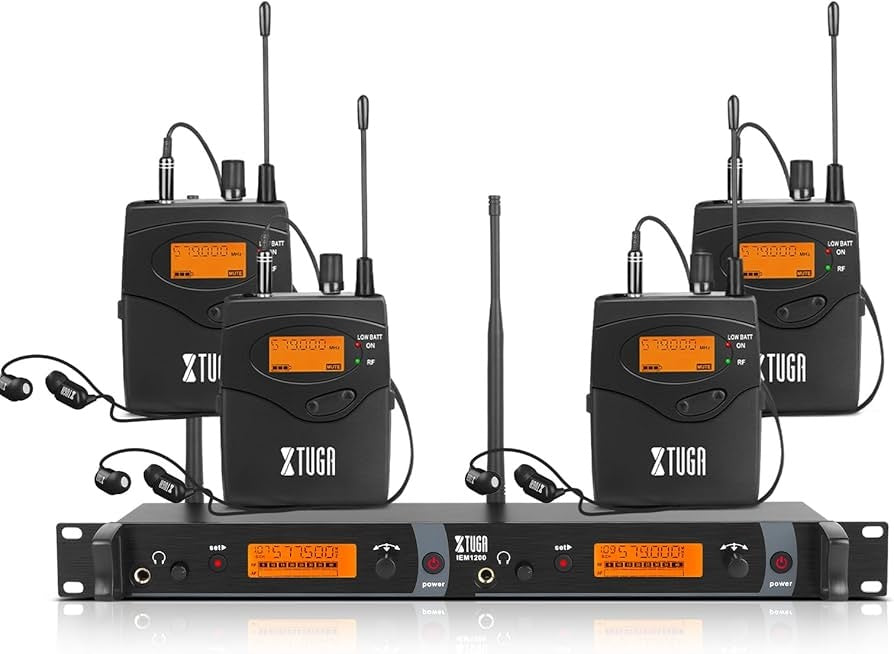 Wireless in ear monitor system with multiple receivers and ergonomic earphones