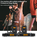 Wireless in ear monitor system with stable return monitoring for professional stage performances