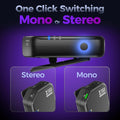VMIDirect Wireless In-Ear Monitor System with One Click Switching Between Mono and Stereo Modes