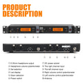 Wireless in ear monitor system with LED display and headphone volume control
