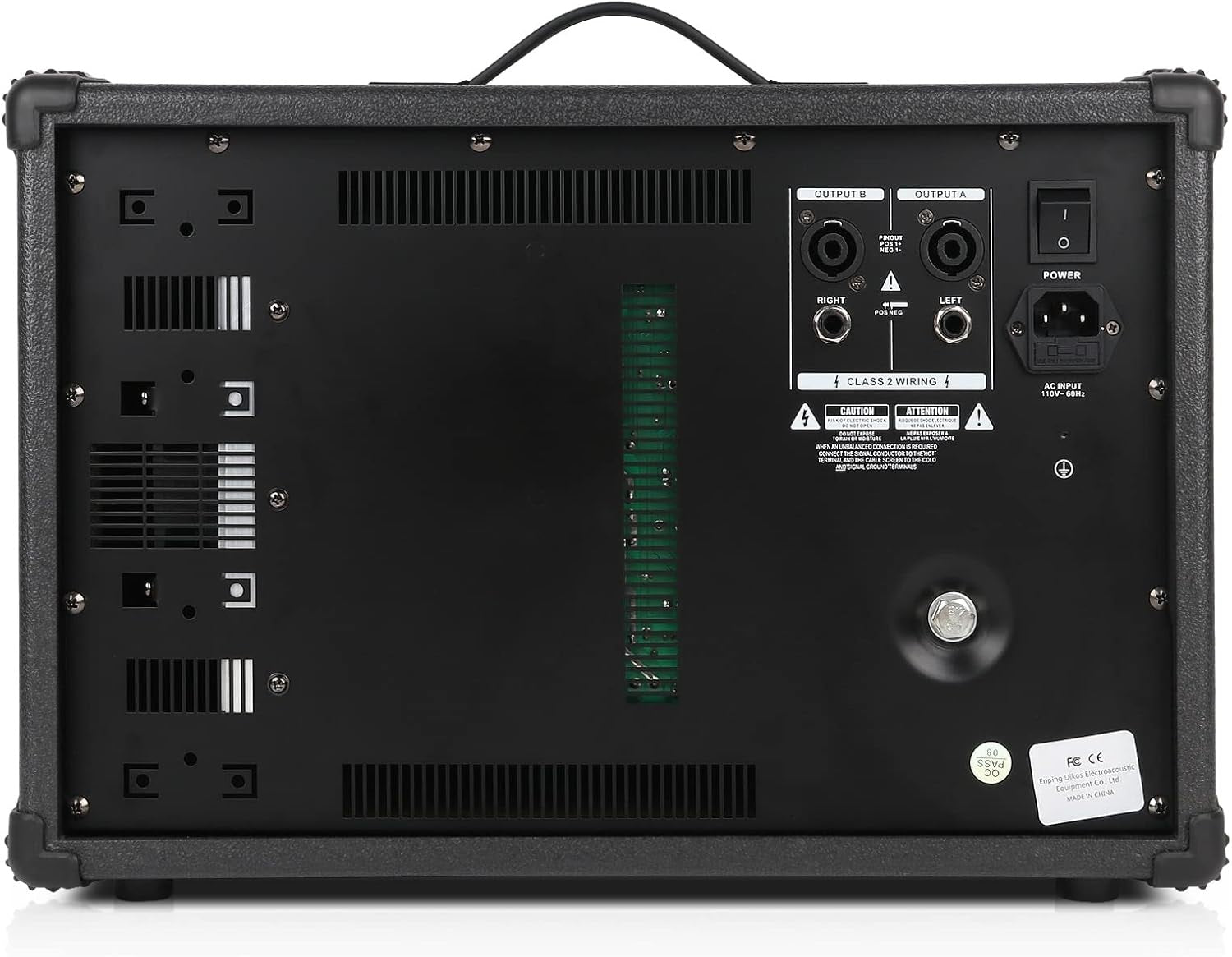 10 channel stage power mixer with multiple output options and durable build for live performances
