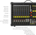 PM-10 10 channel stage power mixer with various input interfaces and user-friendly controls