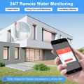 Tuya water level sensor alarm showing remote water monitoring alerts on smartphone for home security