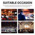 Gooseneck microphone for UHF wireless conference microphone system at various events
