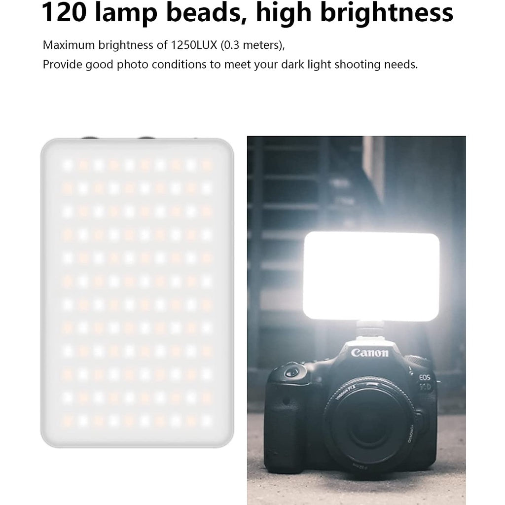 VMIDirect RGB Mini LED Video Light with 120 lamp beads for high brightness and photography use