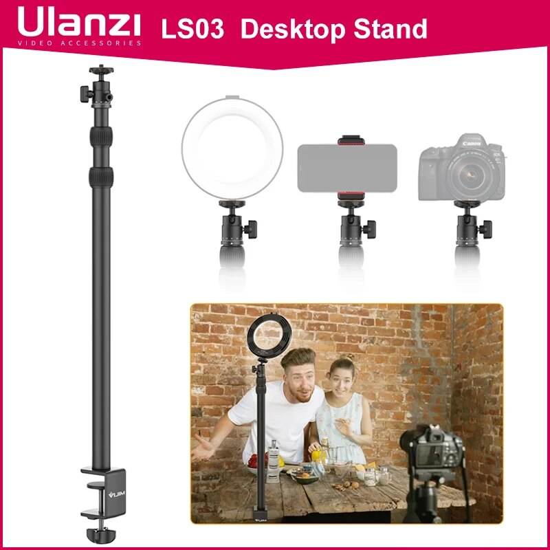 VMIDirect Extendable Desk Mount Stand for cameras with adjustable height and versatile attachment options