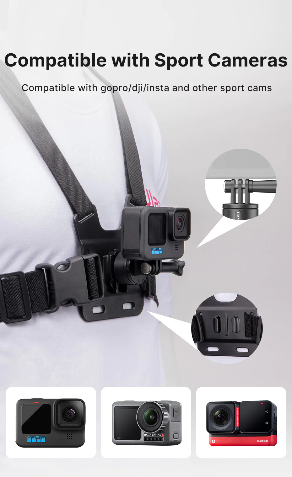 VMIDirect Magnetic Adapter Kit for sport cameras like GoPro and DJI, offering stable mounting options
