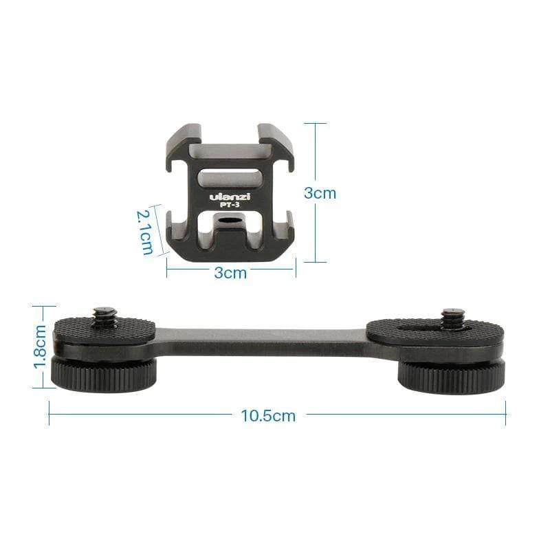 Ulanzi PT-3 extension bracket for camera accessories, featuring durable design and adjustable mounts